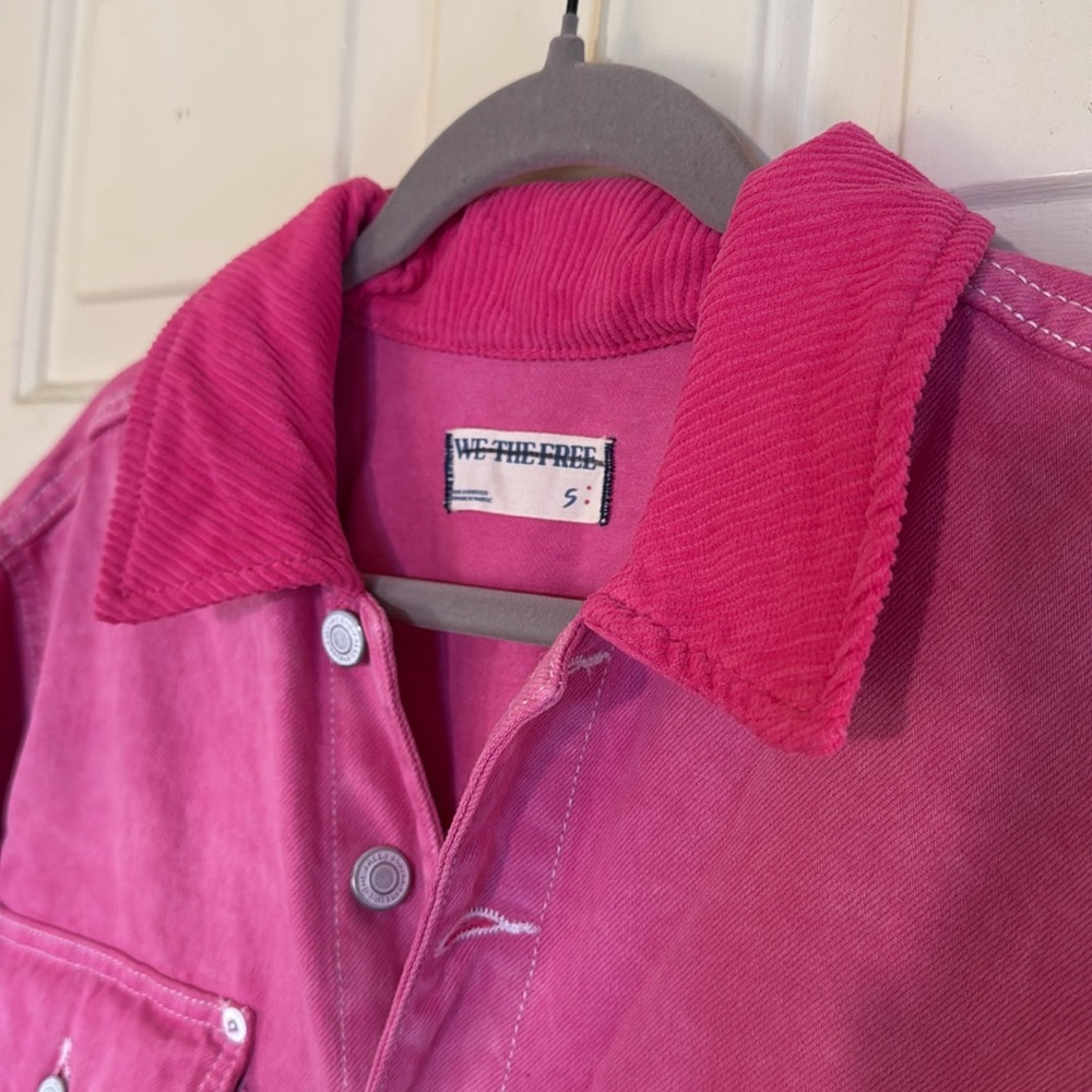 Free People Hot Pink Utility Jumpsuit - Picture 7 of 16